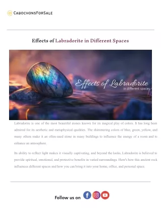 e ects of labradorite in di erent spaces
