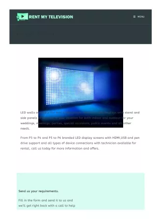 Led Wall Rental In Bangalore For Indoor And Outdoor Events
