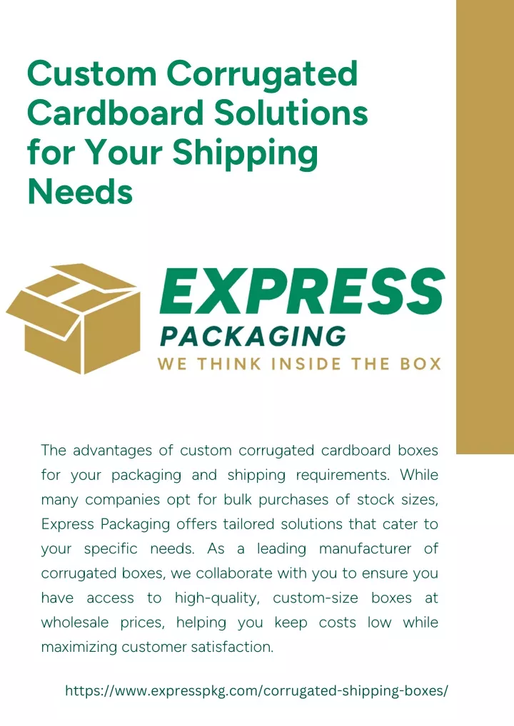 custom corrugated cardboard solutions for your