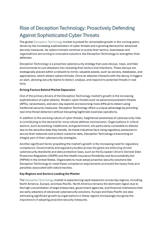 rise of deception technology proactively