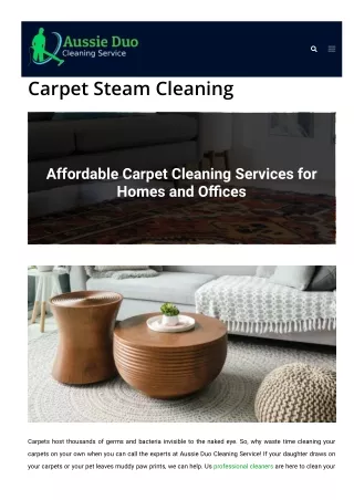 carpet steam cleaning