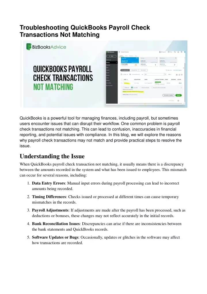 troubleshooting quickbooks payroll check