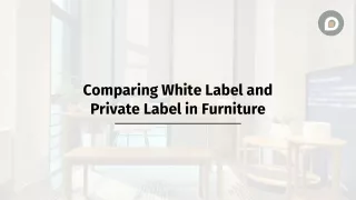 Comparing White Label and Private Label in Furniture