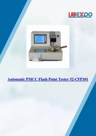 automatic pmcc flash point tester 52 cfp101