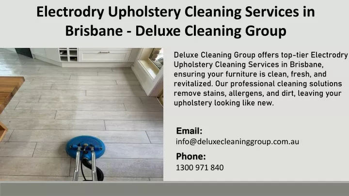 electrodry upholstery cleaning services