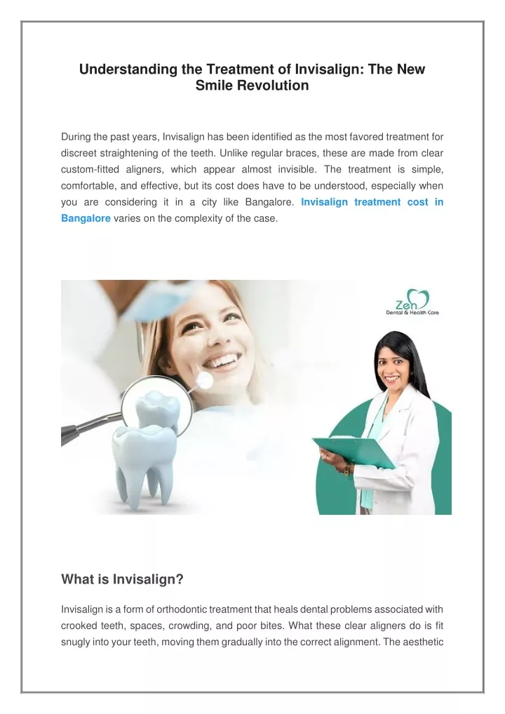 understanding the treatment of invisalign