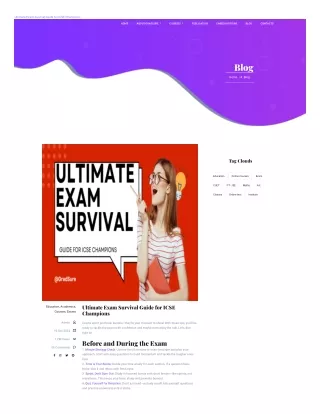 Ultimate Exam Survival Guide for ICSE Champions