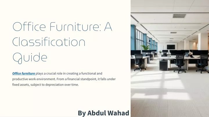 office furniture a classification guide