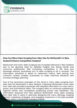 how can menu data scraping from uber eats