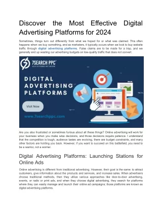 Digital Advertising Platforms