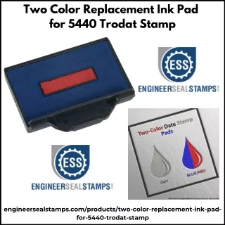 Two Color Replacement Ink Pad for 5440 Trodat Stamp