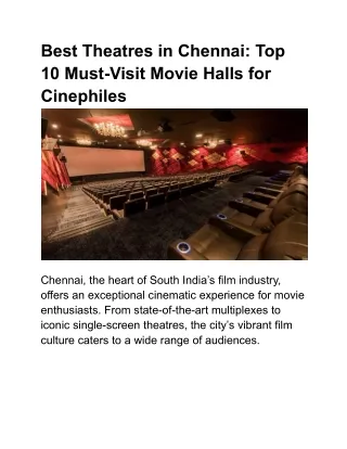 best theatres in chennai top 10 must visit movie