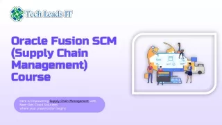 Oracle Fusion SCM Online Training