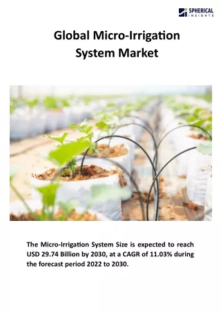 global micro irrigation system market