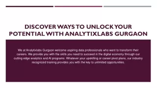 Discover Ways to Unlock Your Potential with Analytixlabs