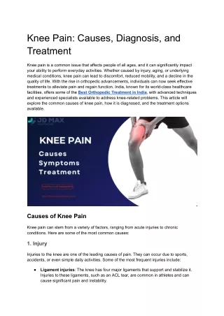 Knee Pain_ Causes, Diagnosis, and Treatment