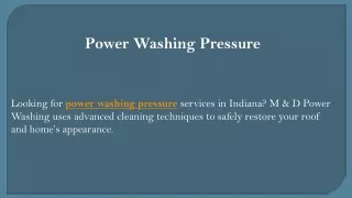 Power Washing Pressure