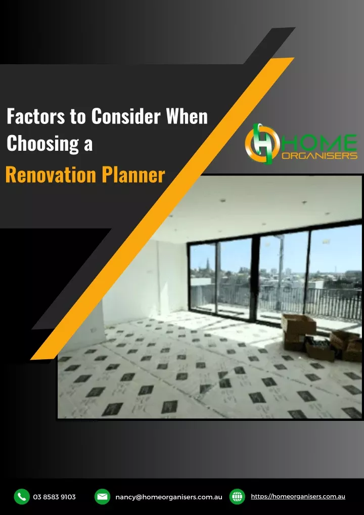 factors to consider when choosing a renovation