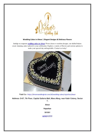 Wedding Cakes in Alwar | Elegant Designs & Delicious Flavors
