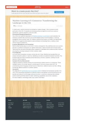 Machine Learning in E-Commerce