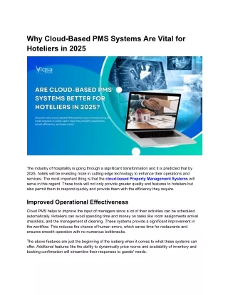 Are Cloud-Based PMS Systems Better for Hoteliers in 2025?