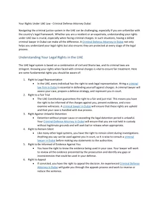 Your Rights Under UAE Law