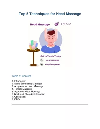 Top 5 Techniques for Head Massage