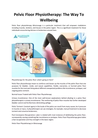 Pelvic Floor Physiotherapy: The Way To Wellbeing