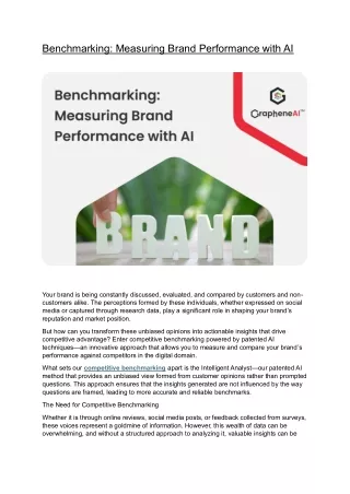 benchmarking measuring brand performance with ai