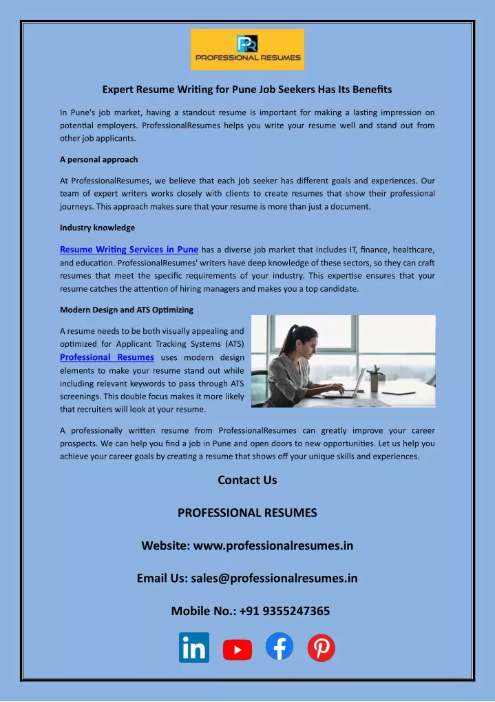 expert resume writing for pune job seekers