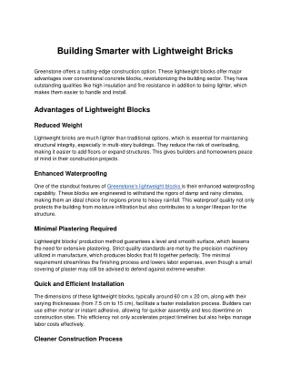 Building Smarter with Lightweight Bricks - Google Docs