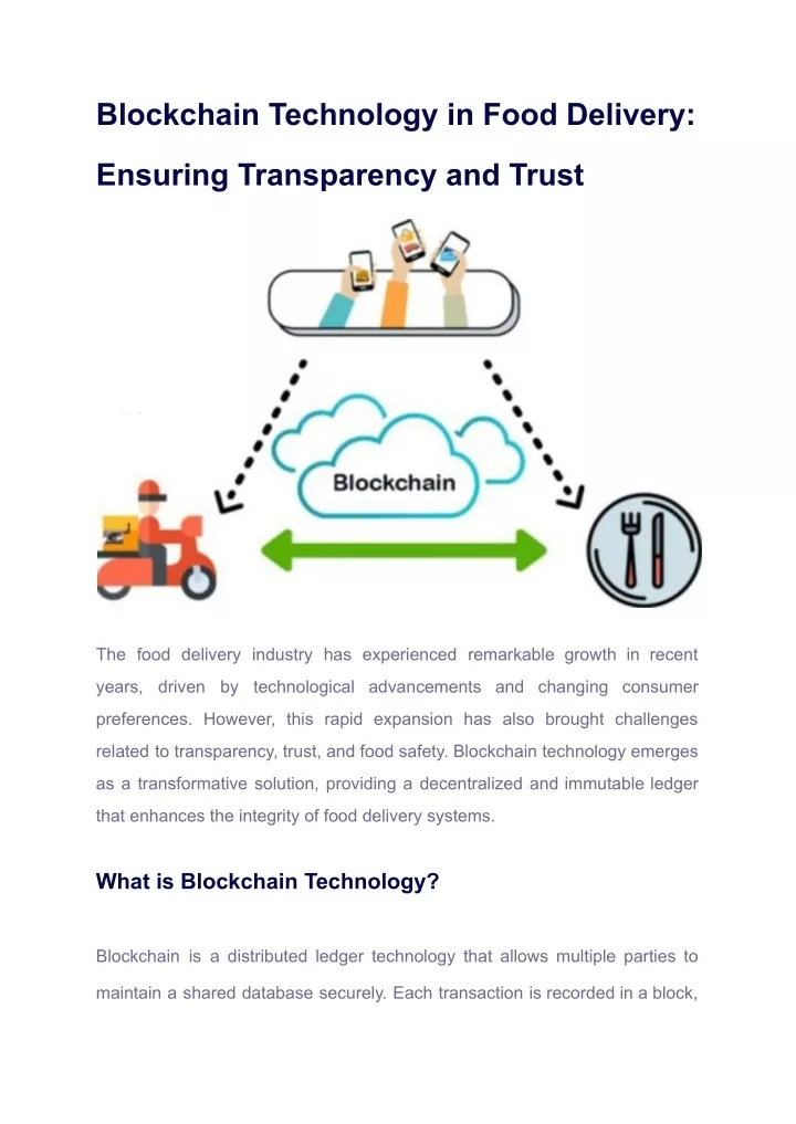 blockchain technology in food delivery