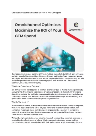 omnichannel optimizer maximize the roi of your