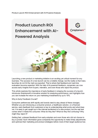 product launch roi enhancement with ai powered