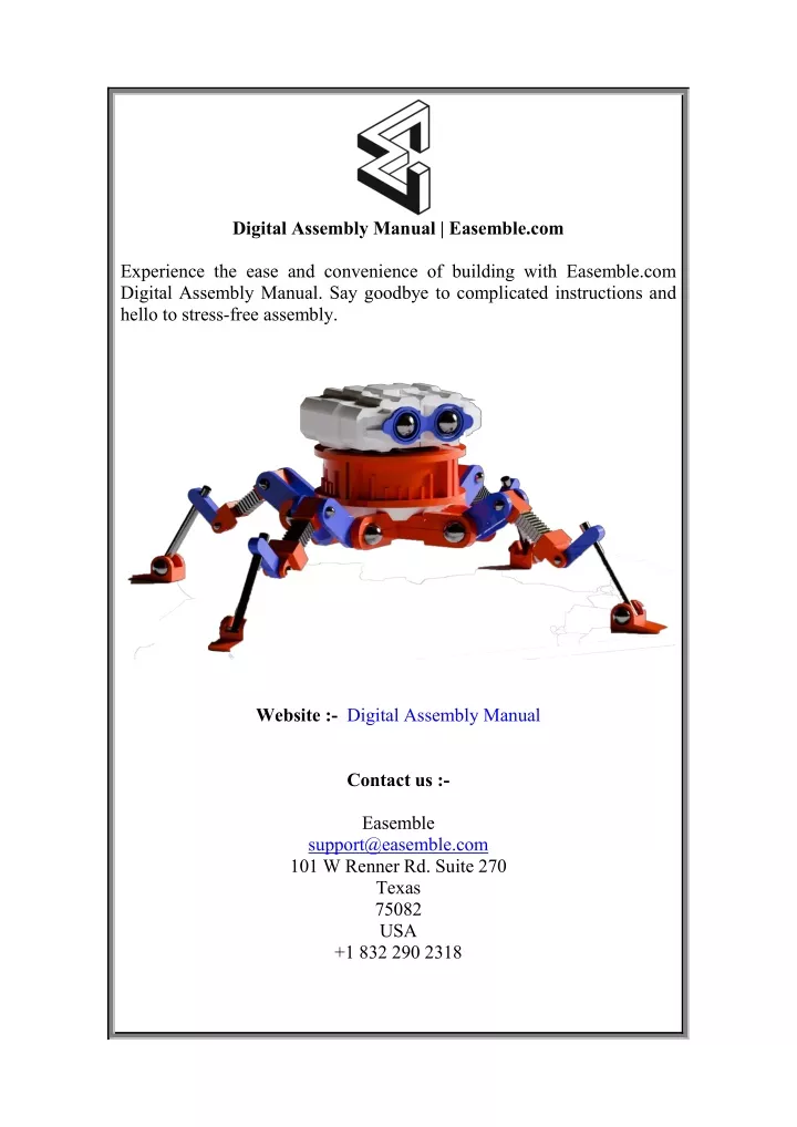 digital assembly manual easemble com