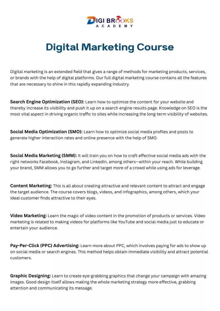 digital marketing course