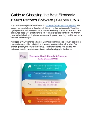 guide to choosing the best electronic health