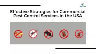 Effective strategies for Commercial Pest Control