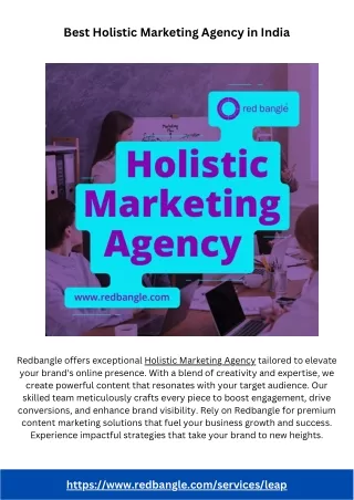 Best Holistic Marketing Agency in India