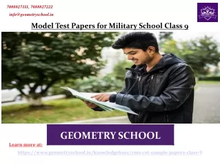 Model Test Papers for Military School Class 9