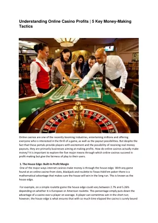 understanding online casino profits 5 key money