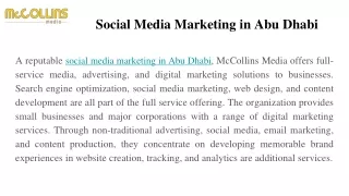 Social Media Marketing in Abu Dhabi