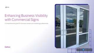 Commercial Signs for Business Presentation