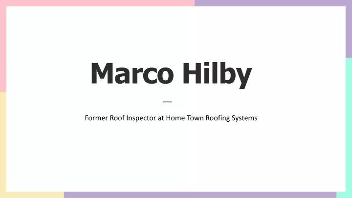 marco hilby