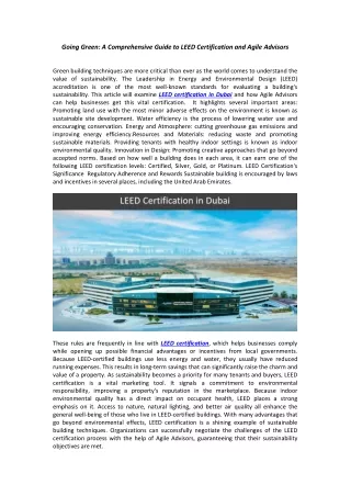 going green a comprehensive guide to leed
