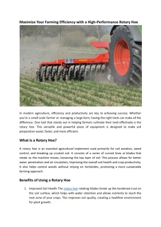 maximize your farming efficiency with a high
