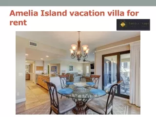 Amelia Island vacation villa for rent