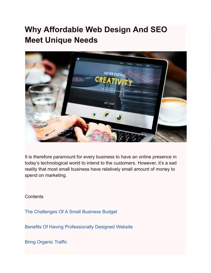 why affordable web design and seo meet unique