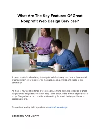 Nonprofit web design