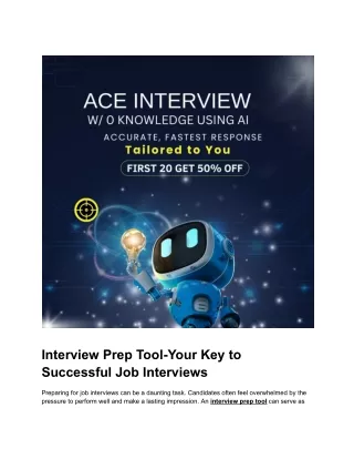 interview prep tool your key to successful